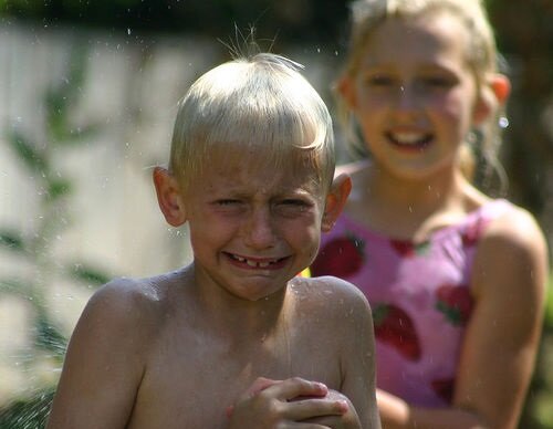 This kid is uncomfortable